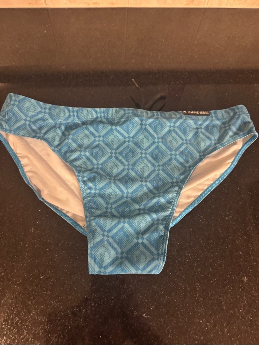 Marine Serre Light Blue Geometric Swim Briefs